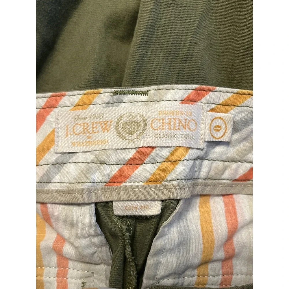 J. Crew Y2K 2000s Low Rise Utility‎ Green Cotton Chino Pants Roll Up Capri Sz 0
